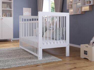 Дитяче ліжечко/спальне місце Love For Sleep 120x60 см із захисним бар&39єром, трансформоване, біле дитяче ліжко NOVA, дерев&39яне дитяче ліжко - Дитяче ліжко, дитяче ліжко, росте разом з вашою дитиною, ліжечко