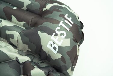 Надувний килимок для сну з подушкою, надлегкий кемпінговий надувний матрац, сумка для перенесення, невеликий розмір для кемпінгу на свіжому повітрі, подорожей у наметі, походів, килимок для сну, трекінговий матрац (камуфляжний, 190 x 56 x 5,5 см) 190 x 56