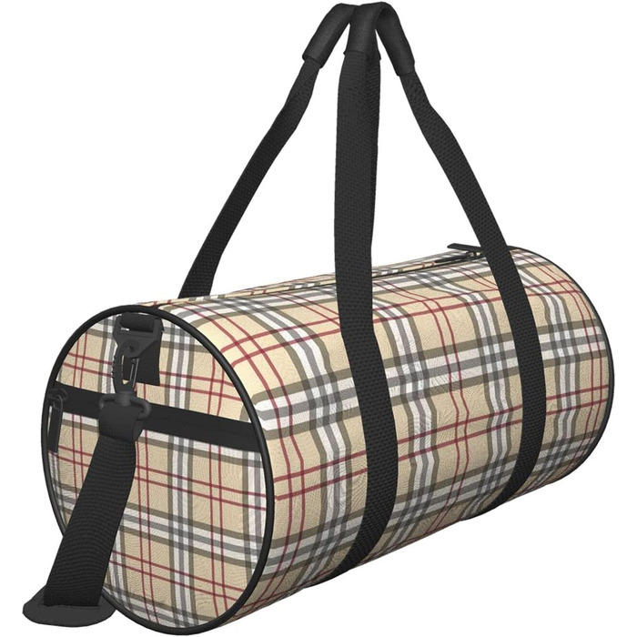 Дорожня сумка-мішок у клітинку для спортзалу, спорту, подорожей, велика сумка для покупок, на нічліг та на вихідні для жінок та чоловіків