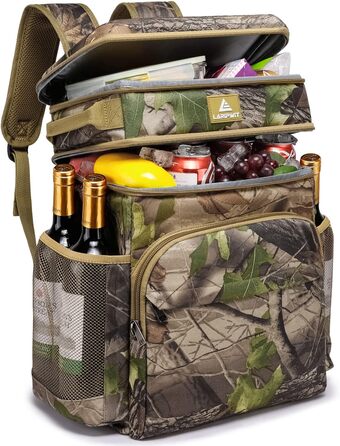 Рюкзак Великий утеплений камуфляж із охолоджувальним відділенням для чоловіків і жінок - Ідеальний пікнік Подорож Кемпінг Тактичний пляж, 54 Cans Thermal Cooler Bag