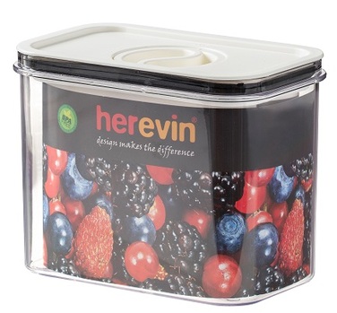 Контейнер HEREVIN Canister-Vacuum Lid-White-Black 1.2 л (161179-000) (7077942)