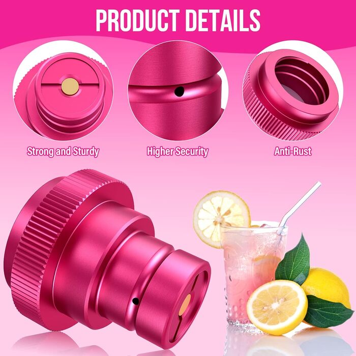 Швидкий адаптер для CO2 Soda, сумісний з Duo/Terra/Art, Sodastream Adapter 425 г Циліндр 60 л Трапецієподібна різьба TR21-4, рожевий, F-QC1.0-P, 2 Quick-Adapter