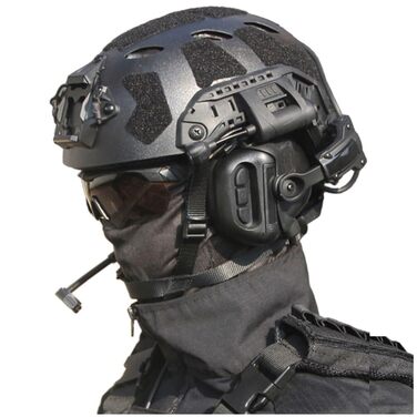 Комплект шолома для страйкболу Fast з гарнітурою, тактичним шоломом Fast з лінзами, кріпленням для ПНВ та моделлю бінокля для ігор на відкритому повітрі, страйкбол, пейнтбол та CS