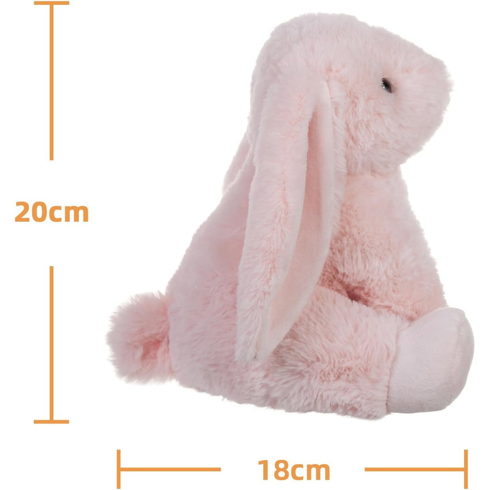 Плюшева іграшка Apricot Lamb, світло-рожевий кролик, 20 см