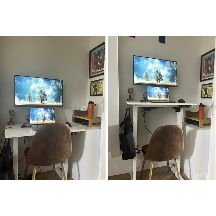 Стіл з регульованою висотою Електричний стіл з можливістю сидіти/стояти, ергономічний та регульований, ідеально підходить для домашнього офісу та робочого місця З пам&39яттю положення Висота 73118 см