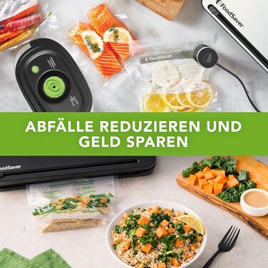 Вакуумна машина для сухого/вологого корму FoodSaver V2860, 100 Вт, сріблястий/чорний стандарт