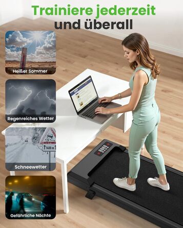 Бігова доріжка HomeFitnessCode Incline для домашнього використання - килимок для ходьби, електричний біговий пояс 1-8 км/год, чорний - 85 см