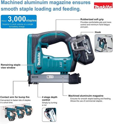 Акумуляторний шуруповерт Makita 18,0 В в корпусі MAKPAC з 1 батареєю 1,5 Ач, без зарядного пристрою