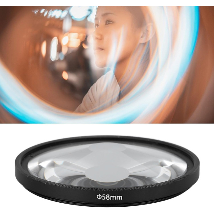 Міліметровий вихровий призматичний фільтр, вихровий призматичний фільтр обєктива камери, призматичний фільтр зі спеціальними ефектами, водонепроникний, масляний, оптичне скло, двостороннє багатошарове покриття, 58-