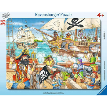 Дитячий пазл Ravensburger - 06165 Attack of the Pirates - рамковий пазл для дітей від 4 років, 36 елементів