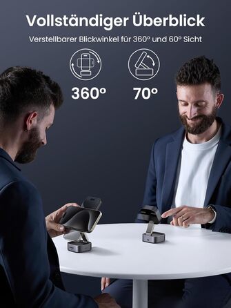 Сертифікована 15 Вт зарядна станція 2 в 1, сумісна зі складним бездротовим зарядним пристроєм MagSafe для iPhone 16/15/14/13, AirP