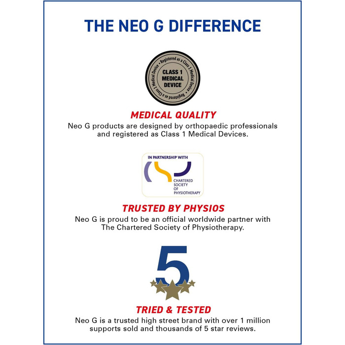 Підтримка/бандаж для колінної чашечки Neo-G, медична якість, допомагає при коліні стрибуна