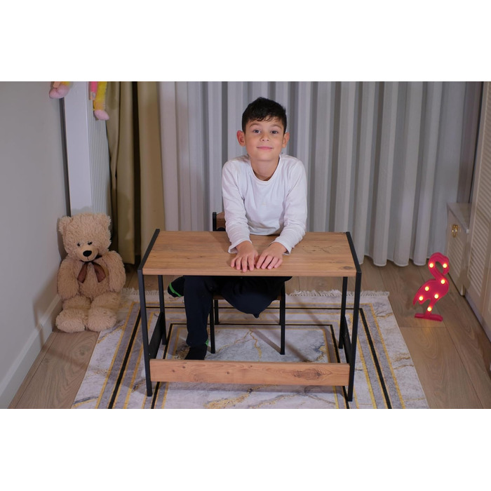 Промислове житло Ігровий стіл - Стіл для занять - Дитячий стіл і стільці - Дитячий письмовий стіл - Монтессорі - Меблі для дитячої