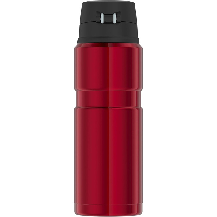 Термос-пляшка THERMOS STAINLESS KING, червона, 0,70 л - Нержавіюча сталь, абсолютно герметична, зберігає напої гарячими протягом 15 годин і холодними протягом 24 годин, можна мити в посудомийній машині, пляшка для чаю, кави та води, без BPA, полірована жу
