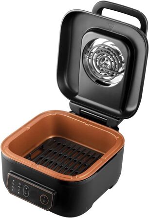 Аерофритюрниця Russell Hobbs XL 5.5 л Multi Аерофритюрниця, гриль та мультиварка SatisFry (можна мити в посудомийній машині, верхній і нижній нагрів, без струшування, повільна плита, випічка тощо, включаючи пластину для гриля) 26520-56