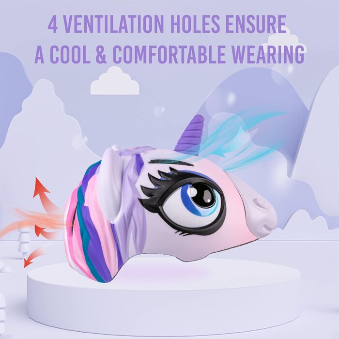 Дитячий велосипедний шолом - 3D шолом єдинорога та шолом акули для дівчаток, хлопчиків 3-8 років, регульований дитячий шолом для в