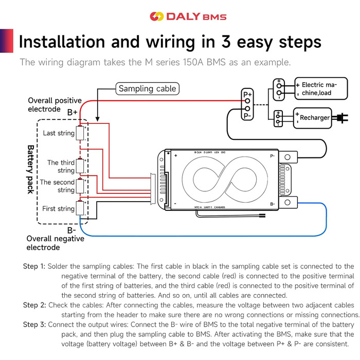 З модулем WiFi та платою захисту зв&39язку CAN 485 для літієвої акумуляторної батареї LiFePO4 (16S 48V Smart BMSRS485CANWiFi модуль, 200A) LiFePO4 16S 48V 200A, 16S BMS 48V