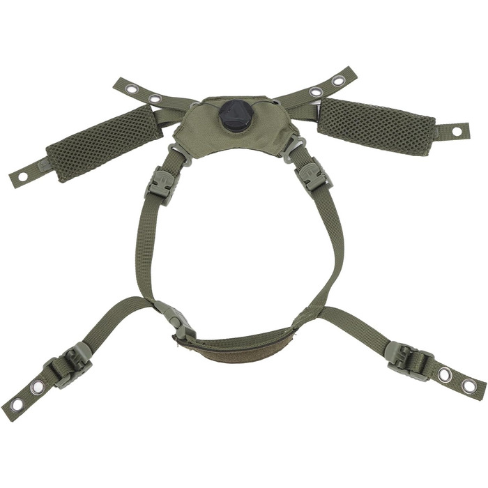 Тактична система підвіски шолома Dial з ремінцем для підборіддя для ACH, Mich, Team Wendy, FMA, EXF, з м&39якою комфортною підкладкою, кріпильними гвинтами, аксесуарами, губкою армійського зеленого кольору