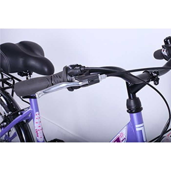 Велосипед Talson 24 дюйми, 21 швидкість з підсвічуванням, фіолетово-білий