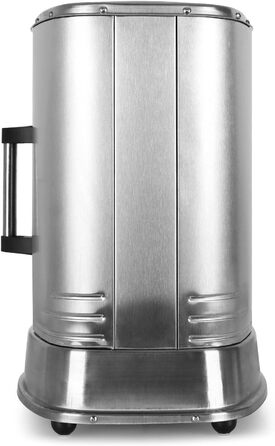 Гриль для шашлику oneConcept Kebap Master, Гіросгриль зі скляними розсувними дверима, закритий, шампур для шашлику, нержавіюча сталь, вертикальний гриль, розсувні двері, срібло