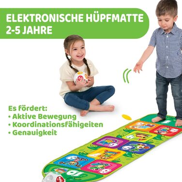 Електронний килимок для стрибків Chicco Jump & Fit, Інтерактивна гра зі світлом і звуком, Музичний килимок для дому, 2 режими гри,
