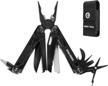 Багатофункціональні плоскогубці SwissTech 16 в 1, складні Mulitool Tool Багатофункціональні плоскогубці, з ножицями, ножем, пилкою