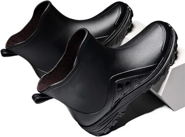 Чоловічі гумові чоботи, чоловіче взуття для активного відпочинку, гумові чоботи, міцні водонепроникні гумові робочі чоботи, червоні, розмір 41 EU