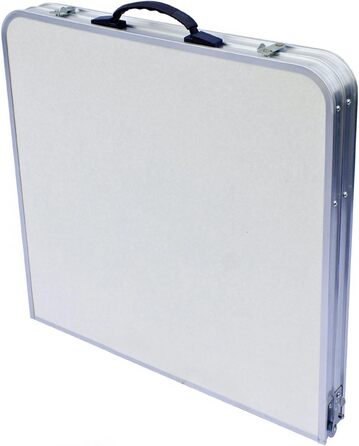 Складаний багатофункціональний стіл, багатоцільовий стіл, кемпінговий стіл, розкладний стіл, ринковий стіл, стіл з регульованою висотою для обклеювання шпалерами, бічний столик для кемпінгу в саду, для фестивалів, ринків тощо (білий 120 x 60 см)