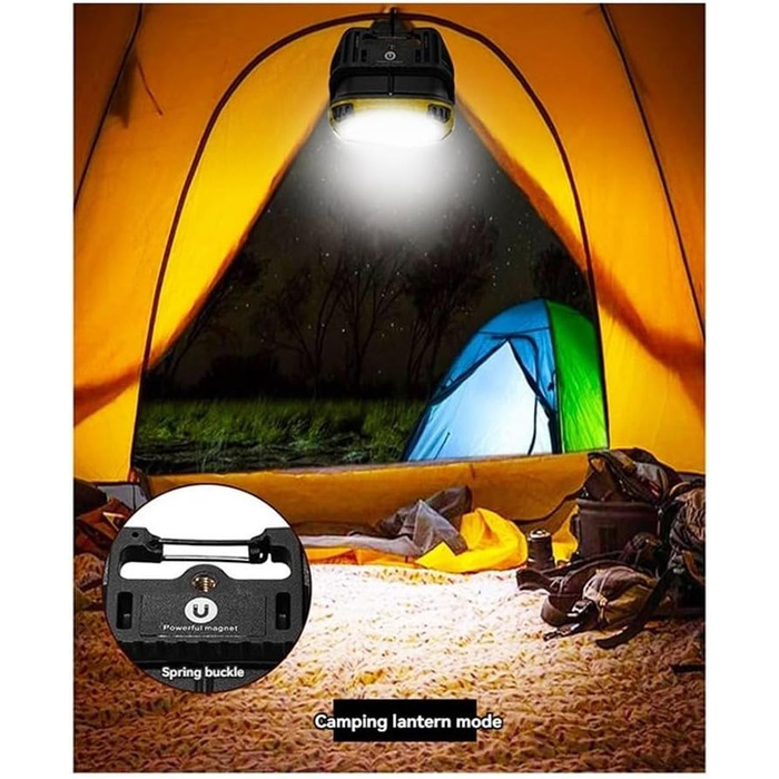 Портативний світлодіодний ліхтар-прожектор, потужний ліхтарик для кемпінгу на свіжому повітрі, риболовлі, надзвичайних ситуацій, акумуляторний робочий ліхтарик, жовтий