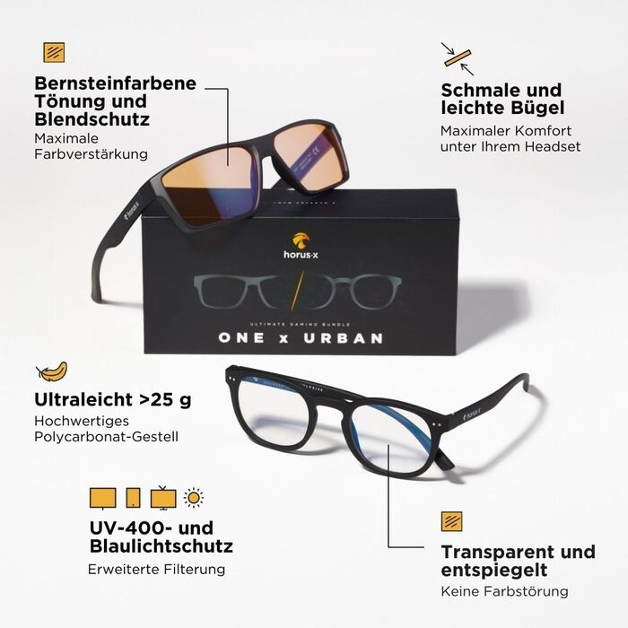 Окуляри з фільтром синього світла Horus X для чоловіків та жінок Blue Light Glasses