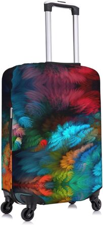 Чохол для валізи абстрактний кольоровий, міцний захист для багажу, підходить для валіз розміром 45.7-81.3 см, малий розмір, Чорний