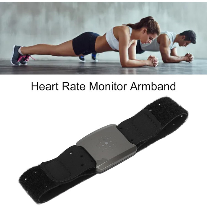Браслет для моніторингу серцевого ритму, USB, водонепроникний, оптичний датчик відстеження, аксесуар для спортивних фітнес-тренувань для тренажерного залу, активного відпочинку, бігу, плавання, матеріал ABS, чорний