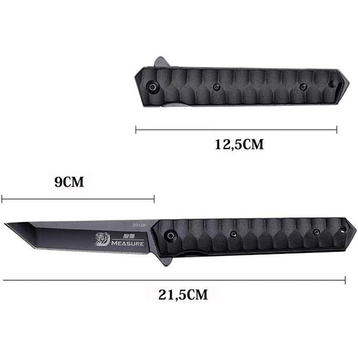 Одноручний ніж AUBEY, складаний ніж Tanto, ніж EDC, кишеньковий ніж для виживання на відкритому повітрі з кліпсою Кишеньковий ніж