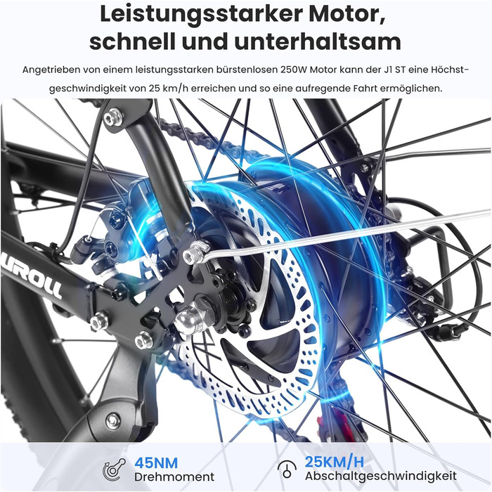 Електровелосипед, Електричний трекінговий велосипед, Електровелосипед для чоловіків та жінок з акумулятором 561.6 Втгод, запасом ходу 100 км, двигуном 250 Вт, Електровелосипед з 7-ступінчастою коробкою передач, Міський велосипед Pedelec, Електровелосипед 