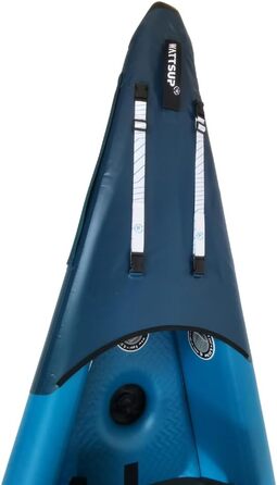 Надувний каяк Wattsup серія Torpedo, 3-місний 476 x 80 см (15&396 x 31 дюйм) 100 високий тиск/крапельний стібок повний комплект весло з двома сидінням, насос, сумка для перенесення до 235 кг синій