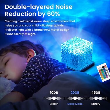 Світлодіодний проектор зоряного неба, лампа Aurora - 16 кольорів, 30 режимів освітлення, лампа північного сяйва, підходить для прикраси дитячої кімнати/вечірок/святкових подарунків