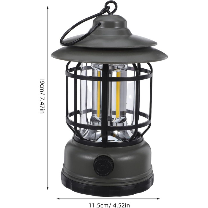 Акумуляторний світлодіодний кемпінговий ліхтар Наметовий ліхтар для використання на вулиці під час відключення електроенергії, ідеально підходить для походів та подорожей аварійний ліхтар для походів та кемпінгу, оливково-зелений