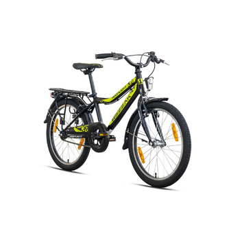 Дюймовий дитячий велосипед, велосипед для хлопчиків, 20 дюймів, гальмо-ножки, розмір рами 33, чорний/зелений, НОВИНКА-041, 20-