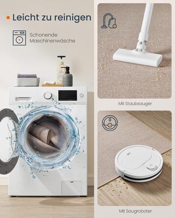 Килим SONGMICS HOME для вулиці, 80 x 200 см, килим для вітальні, доріжка, можна прати в пральній машині, нековзний, джутовий вигляд, для коридору, патіо, балкону, кухні, спальні, їдальні, верблюжо-коричневий TAR096K01 200L см