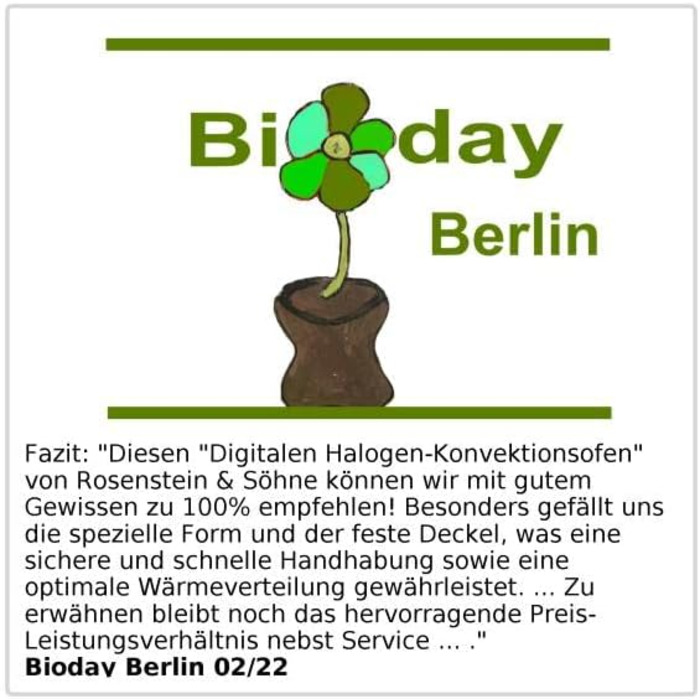 Галогенові печі Rosenstein & Shne цифрова галогенна конвекційна піч, 6 програм, 10 л, 1 200 Вт, 7 частин (конвекційна піч, духовка, хлібопічка)