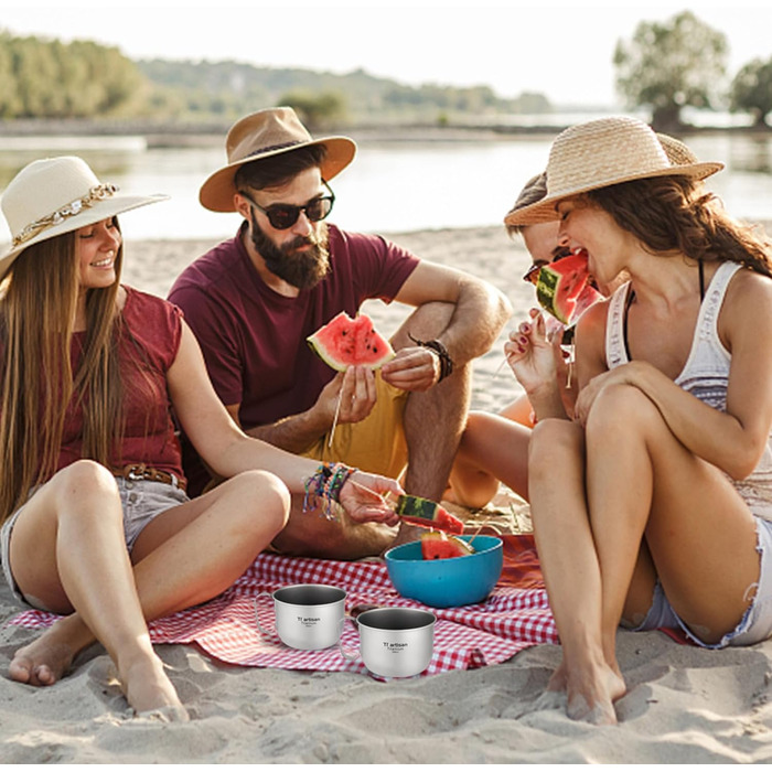 Мл титанова чашка для води, кавова чашка, відкритий кемпінг, походи, рюкзак, легка титанова кружка для кемпінгу, походи, кавова чашка, 500