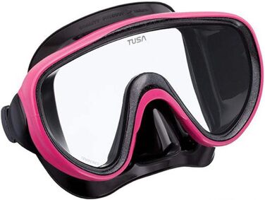 Комплект маски та трубки TUSA Sport UC1625 для дорослих Black Series, чорний/яскраво-рожевий