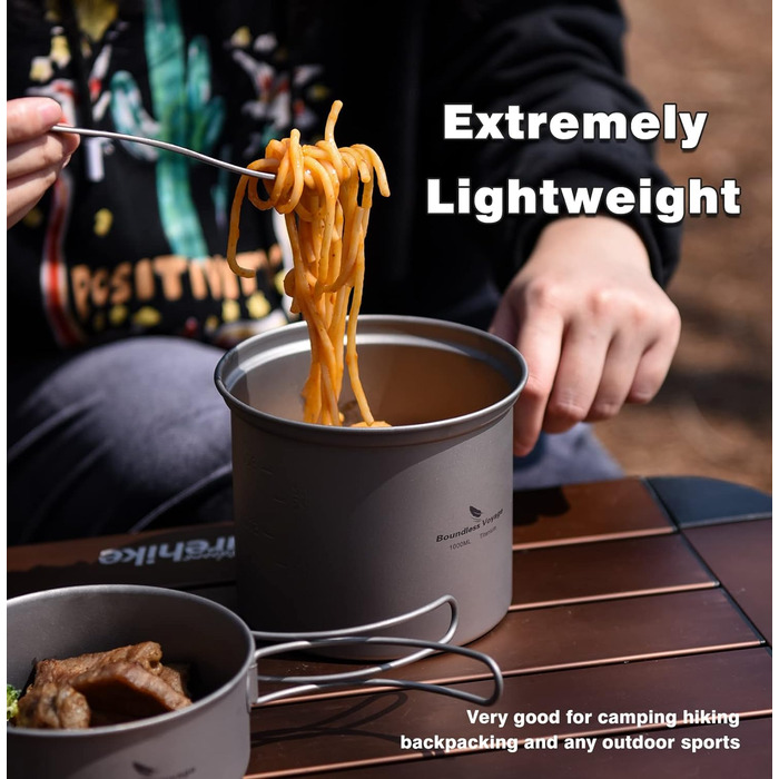 Кемпінговий посуд Легкий набір вуличних мисок Набір для приготування їжі зі складною ручкою Вуличне кухонне начиння для 1-2 осіб 2