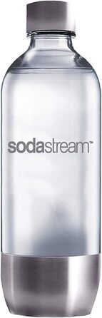ПЕТ-пляшка SodaStream з нержавіючої сталі, змінна пляшка для виробника газованої води SodaStream з механізмом в один клік, 1 л одинарна