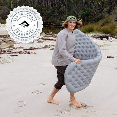 Надувний матрац Ether Light XR Thermo Air Mattress Regular Утеплювач ThermalCore Клапан Xpress Система блокування чохла для речей та подушки Ультракомпактний 3 сезони Для походів Сірий 470 г