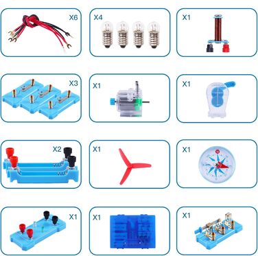 Набір для експериментів DigHealth Electronic Circuit Set, електричні схеми