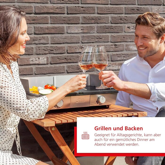 Електричний гриль - Гриль включаючи захист від бризок і 2 лопатки - Настільний гриль електричний - Нержавіюча сталь одинарна, 7951 -