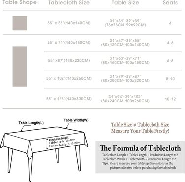 Скатертина Pahajim Прямокутна бавовняна лляна скатертина миється проти обростання китицями Дизайн для кухні, їдальні, пікніка, на