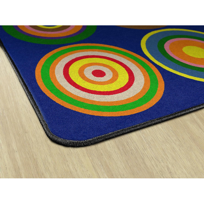 Флагманські килимки з кольоровими кільцями, кольоровий дитячий килимок для класів, для дитячих кімнат, для прикраси сидінь, ігрови