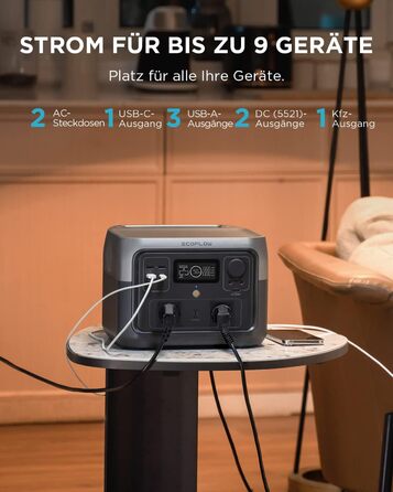 Портативна електростанція EF ECOFLOW RIVER 2 MAX, сонячний генератор 512 Втгод з LiFePO4, швидка зарядка за 1 годину, для кемпінгу/будинків на колесах, незначні дефекти упаковки, продукт невикористаний (відновлений)